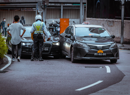 Car accident scene